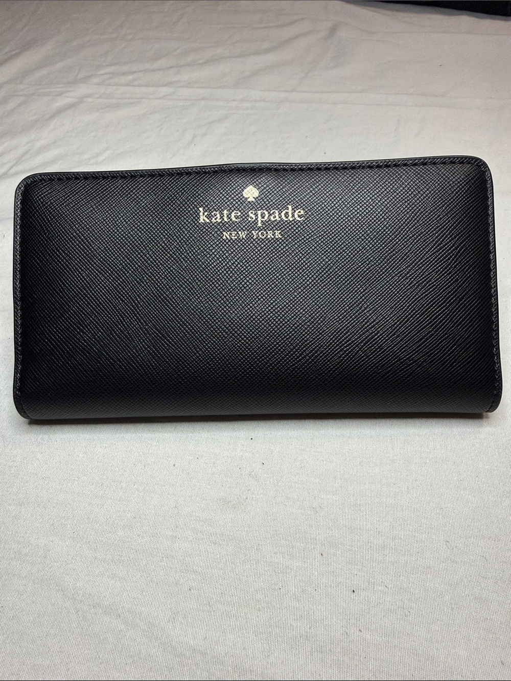 Kate Spade Madison Large Slim Bifold Saffiano leather wallet Black